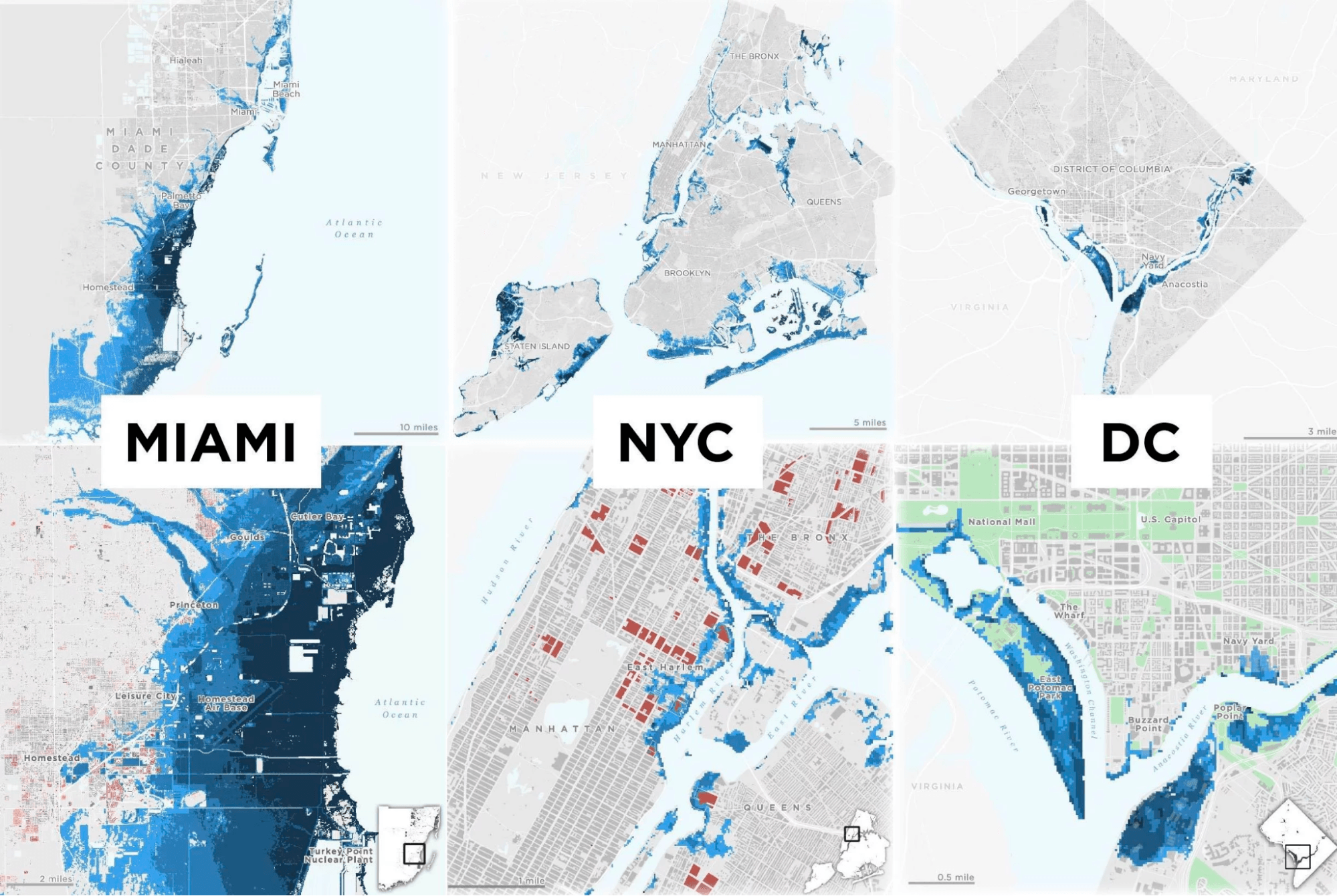 The future impact of hurricane flooding on US cities